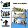 3- Shelf Metal Shelving Unit 35.6Wx14Dx36HAdjustable Storage Shelves Heavy Duty Garage Steel Shelving for Office Wire Rack Smal