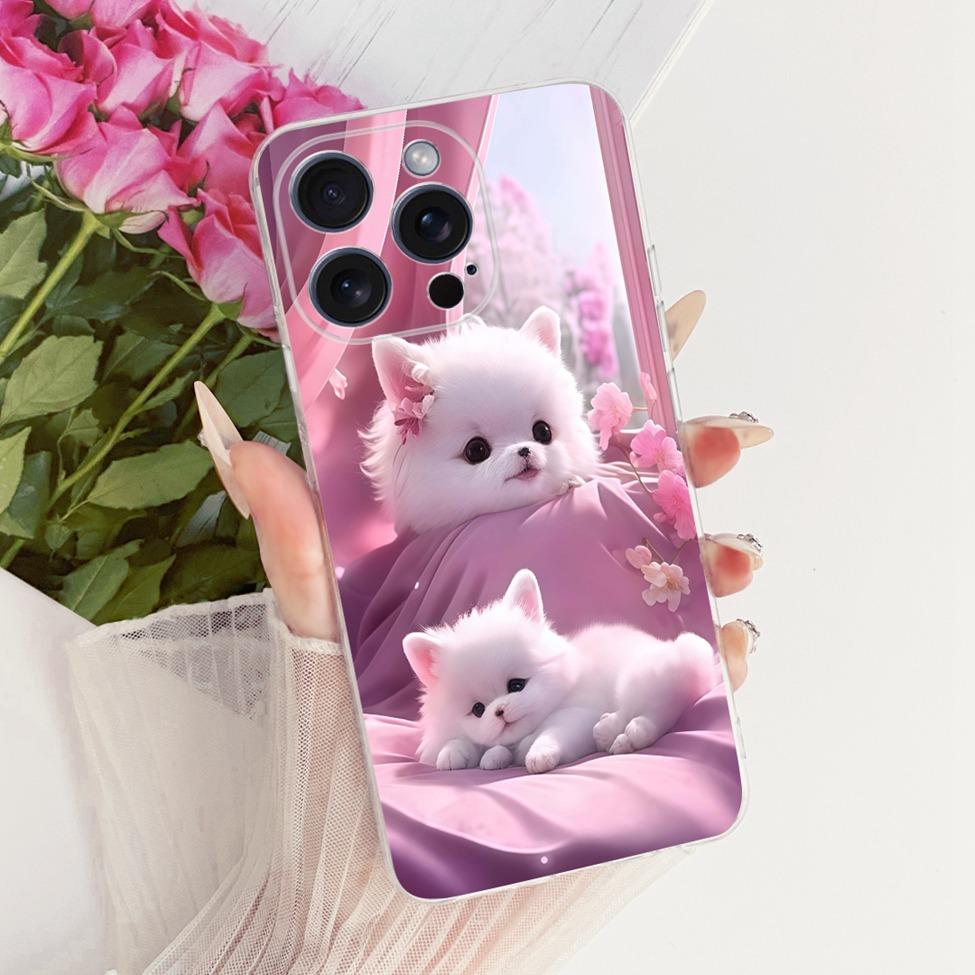 Casing For iPhone 15 Pro Max Cover Fashion Cartoon Cute Funny Painted Silicone Case A2849 A3105 A3106 A3108