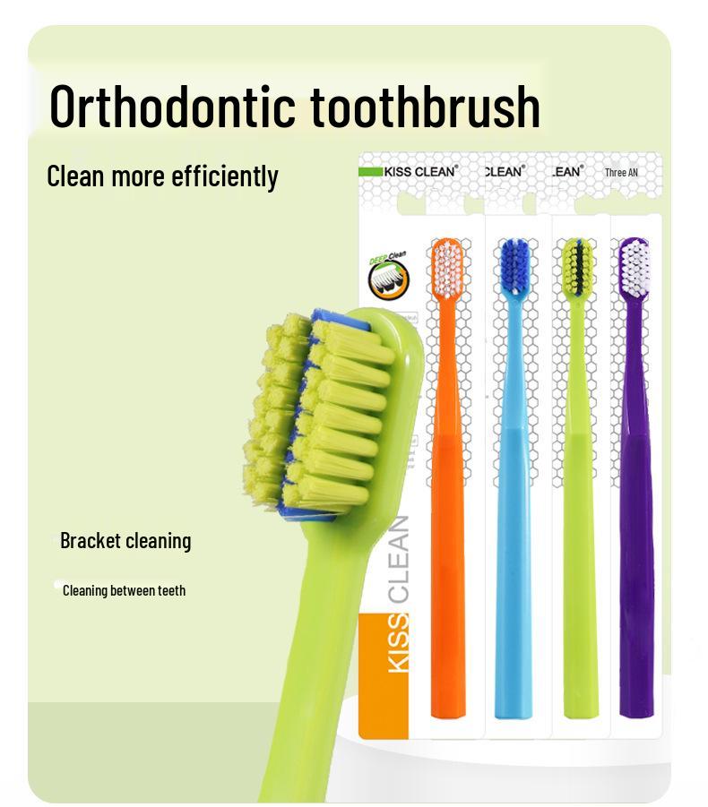 Teen Soft Bristle Orthodontic Toothbrush for Braces