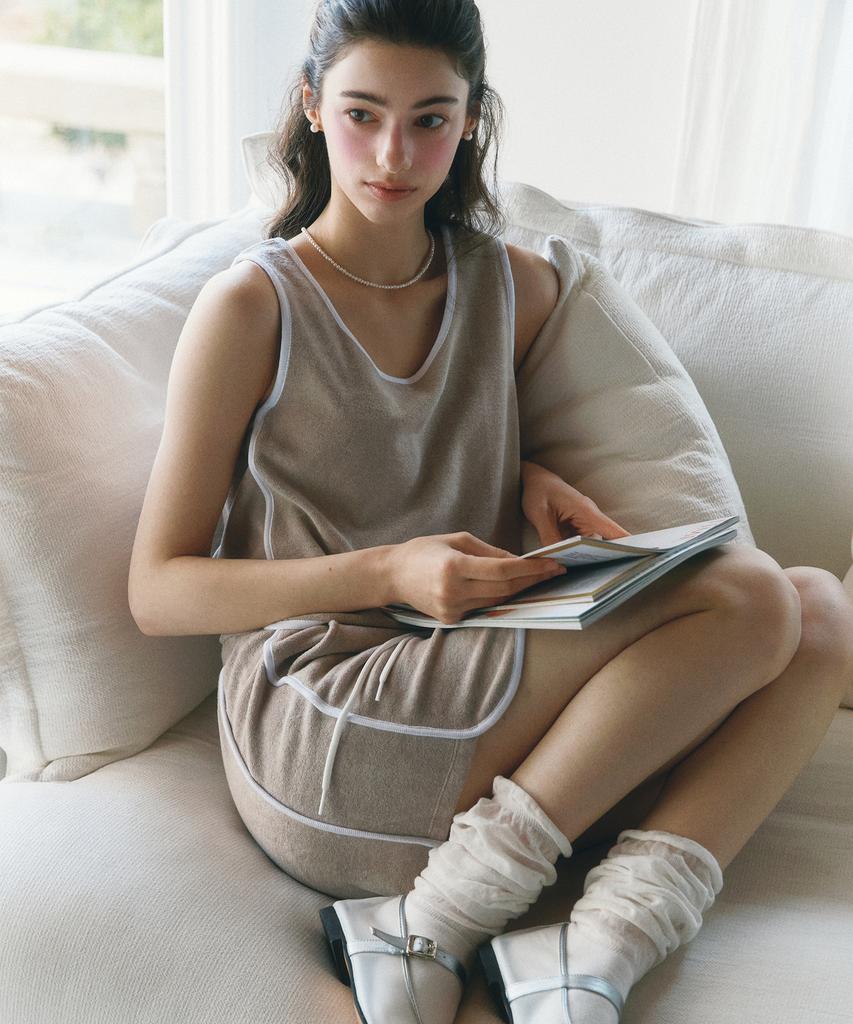 Neimkategoli Blair Terry Skirt_Matte Beige (Built-In Shorts)