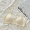 Kang Hou Original Thin Strap French Style Deep V Triangle Bra for Small Chests - Comfortable, Light Summer Wear