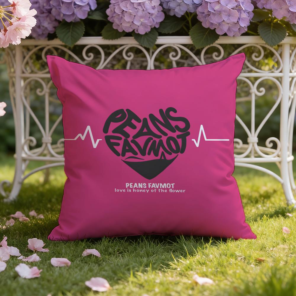 Creative love letters Cushion Cover Home & Car Dual-Scene Pillow Cover: Reversible for Premium Comfort