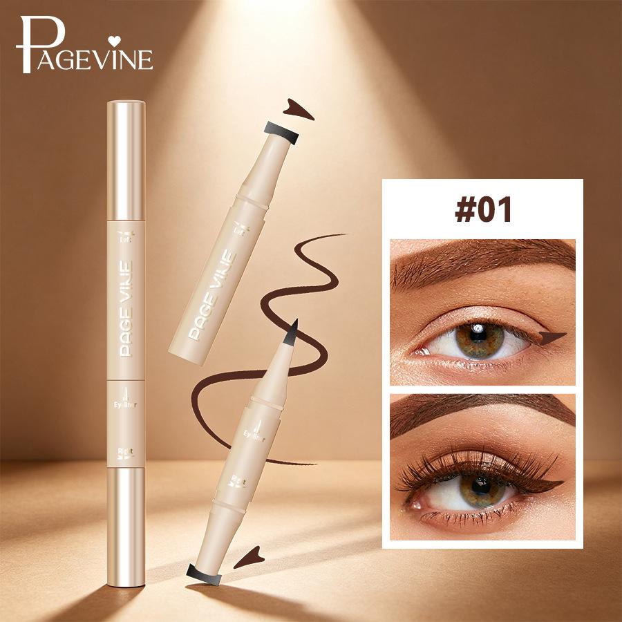 PAGE VINE 2 In 1 Stamp Eyeliner Quick Dry Smudge Proof Waterproof 1