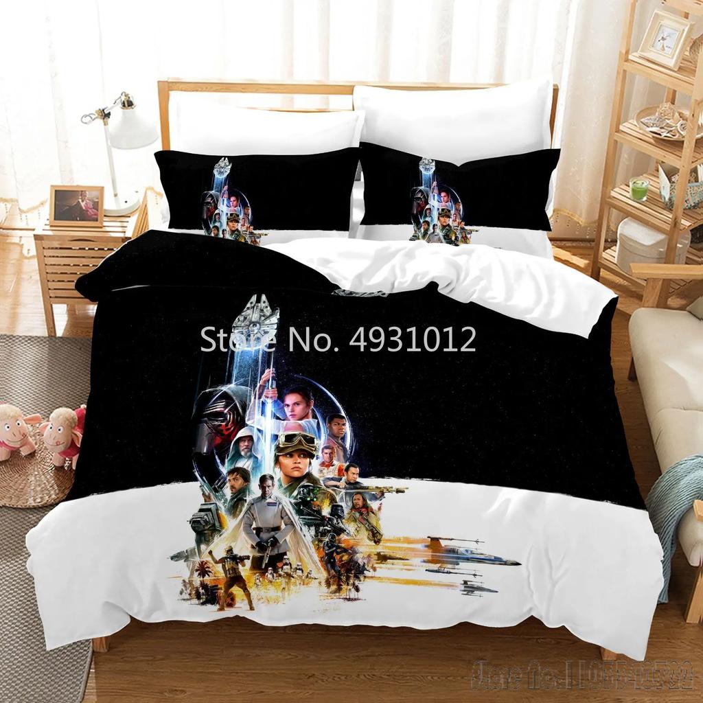 Anime 3D Printed Black Warrior Bedding Set Baby Duvet Cover Sets Bedclothes Twin Single King Kids Adult Gift
