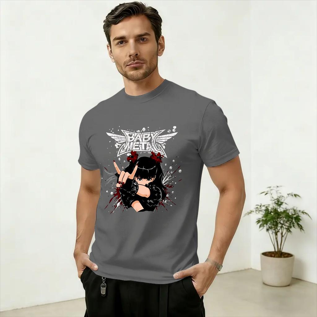 Vintage T Shirt Summer Babymetals Japan Band Fashion T Shirts Cotton Tshirt for Couple Y2K Classic Cheap Short Sleeve Top Tees