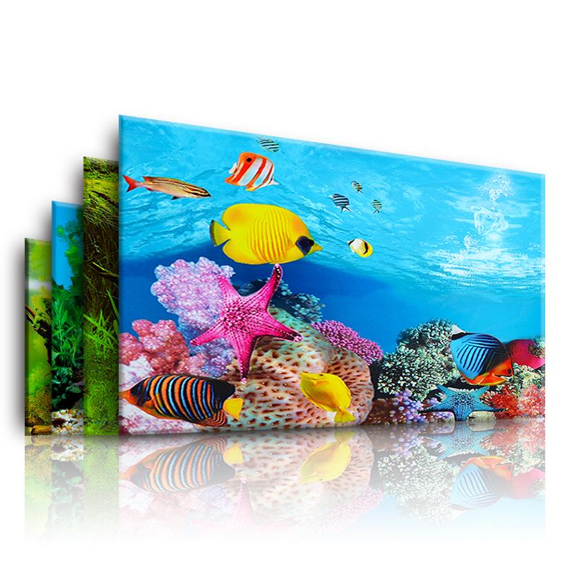 3D Double-Sided HD Aquarium Wallpaper & Fish Tank Background Sticker