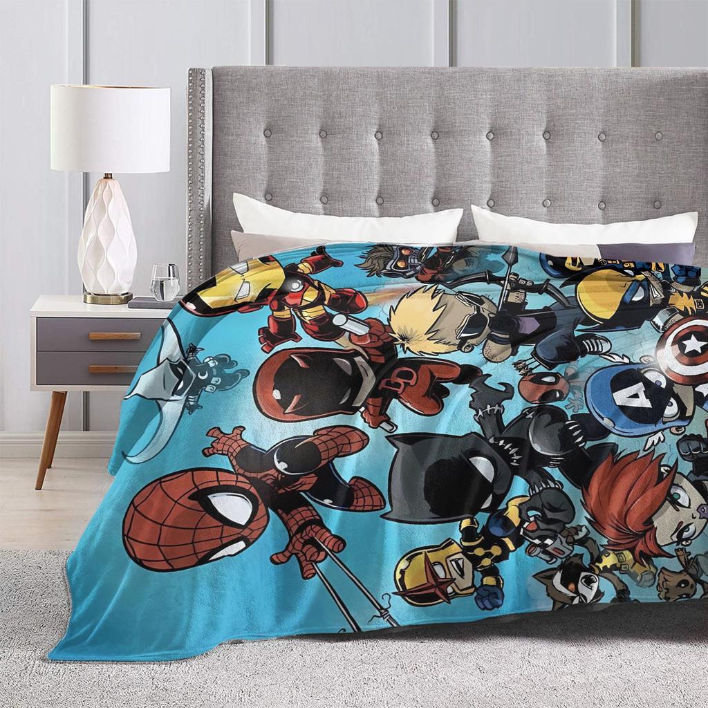 Avengerss Assembles Plüschdecke Kinder Flanell Überwurfdecke für Sofa Bett Warm Weich Individuelle Qualität Tagesdecke Geschenkidee