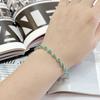 Silver Bracelet with Natural Emerald 5.968ct, Product Weight 7.4 G (2166740)