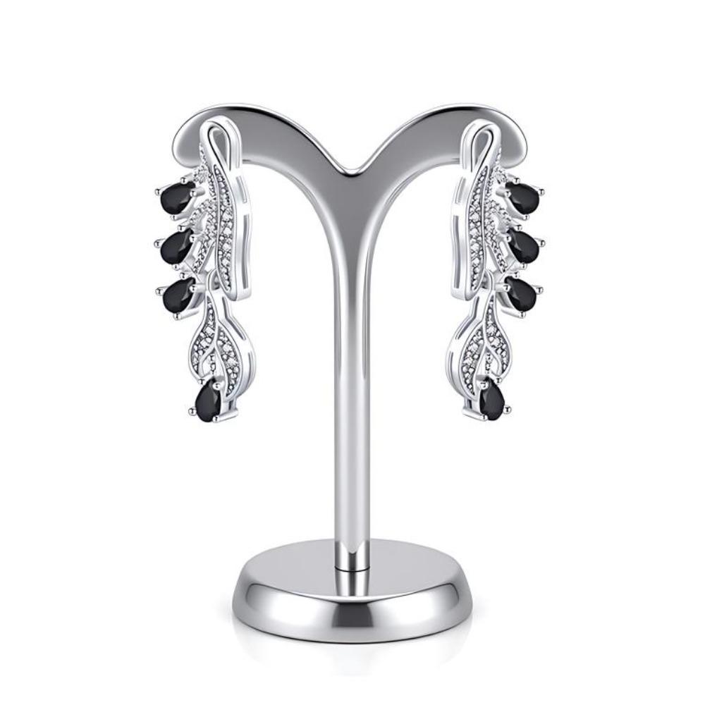 Black Awn Black Luxury Drop Earrings