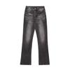 High Street Denim Pants For Men, Retro Distressed, Loose Straight Leg Pants, Wide Leg Sports Pants, Trendy