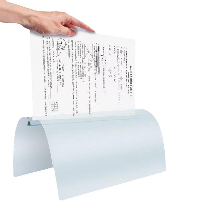 A4 Transparent Plastic Document Folder with Pull Rod Clip