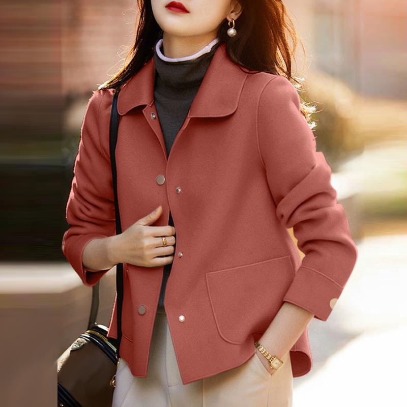 ZANZEA Women Autumn Shirt Collar Long Sleeve Knitted Jackets