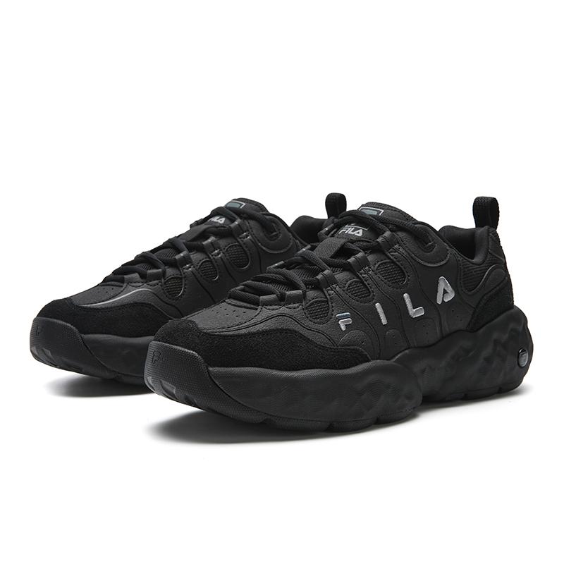 New FILA MUFFIN Wear resistant And Lightweight Low top Casual Shoes Men's Black F12M541106FBK
