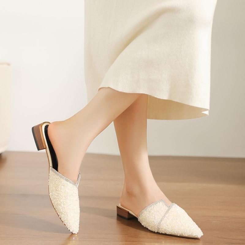 Fashion Women Elegant and stylish High-heeled Fashion Slippers 2025 Summer New Style Good looking Shoes Outdoor Beach Shoes