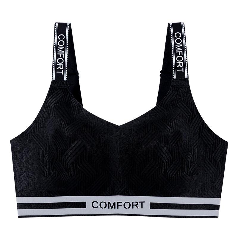 new seamless sports underwear women's thin big breasts with small breasts, double breasts, pull-up adjustment bra bra