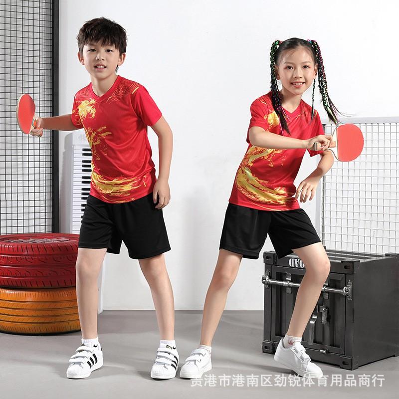 Kids Quick-Dry Badminton Set Sportswear Uniform Training Practice Lightweight Athletic Outfit
