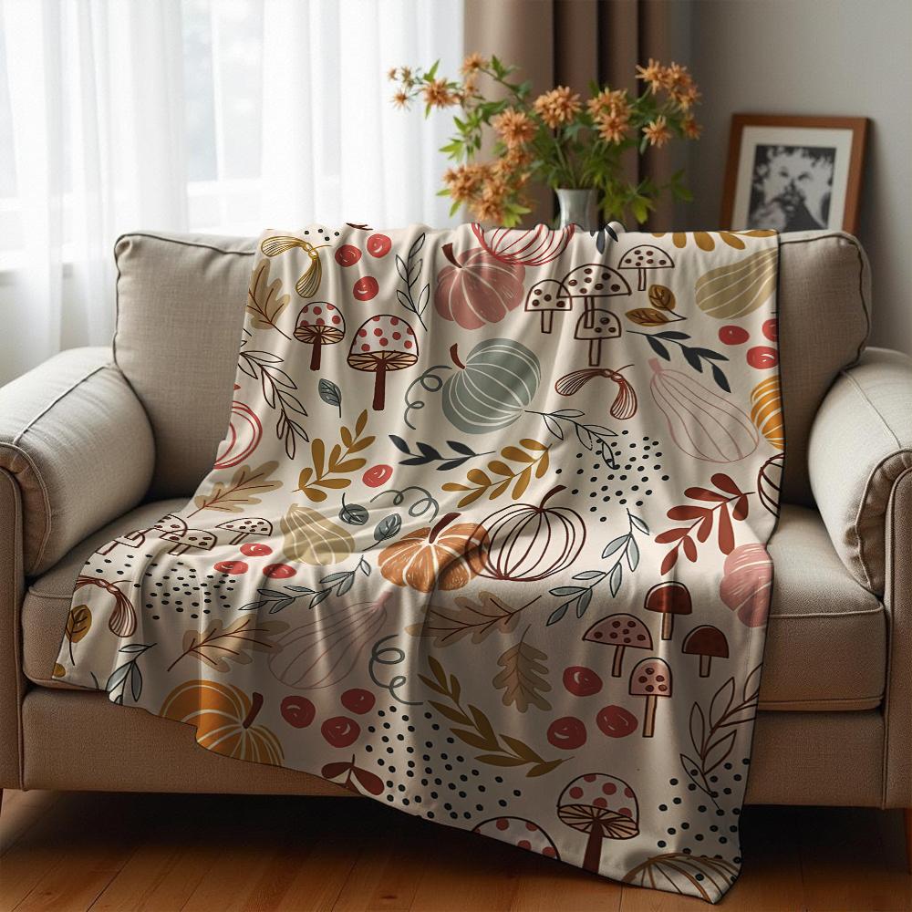Pastel Pink Polka Dot Strawberry Cartoon Anime Print Flannel Blanket Soft Warm Throw for Kids Bedroom Sofa Christmas Office Car