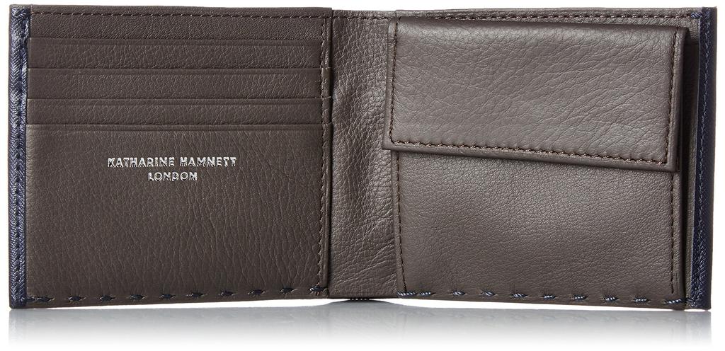 Katharine Hamnett London BOND Wallet In Japanese Metallic Camouflage Leather, Navy