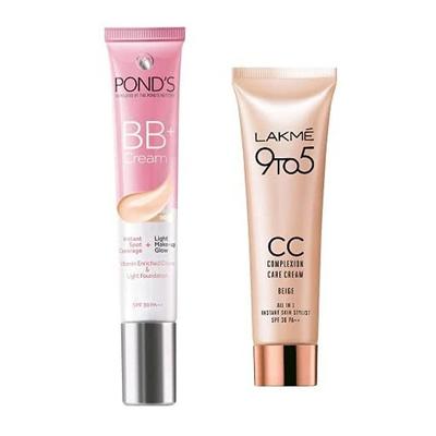 Pond's White Beauty BB+ Fairness Cream 01 Original, 18 g y Lakmé Complexion Care Face Cream, Beige, 9 g