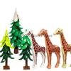MOC Animali Blocchi da Costruzione Zoo della Foresta Tigre dai Denti a Sciabola Orso Alce Elefante Aquila Squalo Scimmia Leone Giocattolo Mini Mattoncino Regalo per Bambino S09