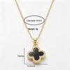 Korean Double-Sided Four-Leaf Clover Titanium Necklace for Women - Versatile, Stylish Clavicle Chain