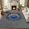 Edmonton Oilers Teppich Fußmatte für Wohnzimmer oder Schlafzimmer Schutzmatte unter dem Stuhl Bürodeko Weihnachtsgeschenk Geburtstagsgeschenk