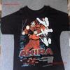 Akira T Shirt Black Size Xl Anime Kaneda Bootleg Japan J12411 Vintage Washed Versatile Designer Clothes Unisex Slightly Graphic