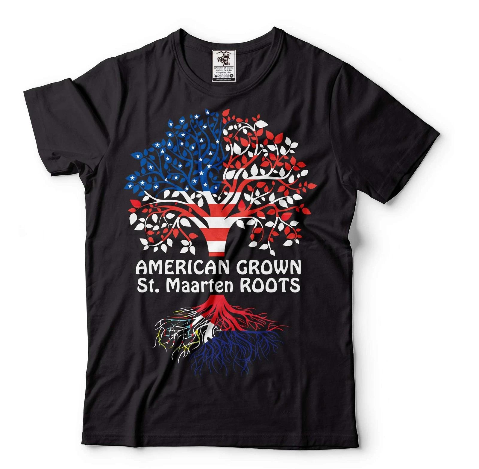 American Grown With St. Maarten Roots Shirt St Maarten Gifts Saint Martin Shirt 3XL