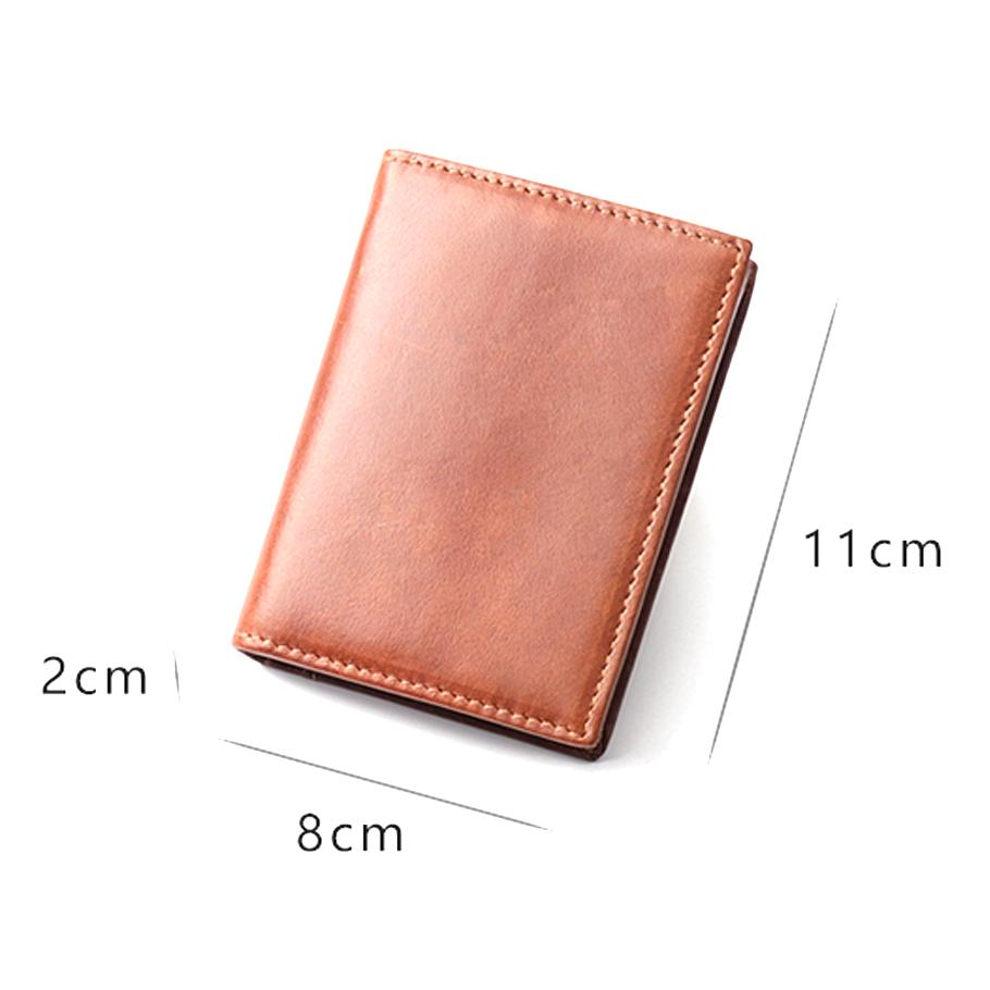 2024 Genuine Leather Card Hoider  Retro Handmade Men's and Women's Small Wallet First Layer Cowhide Business Card Holder Portable ID Bag