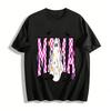 Halloween Checkered MAMA Print Tee Cute Ghost Casual Top Pure Cotton T-shirt