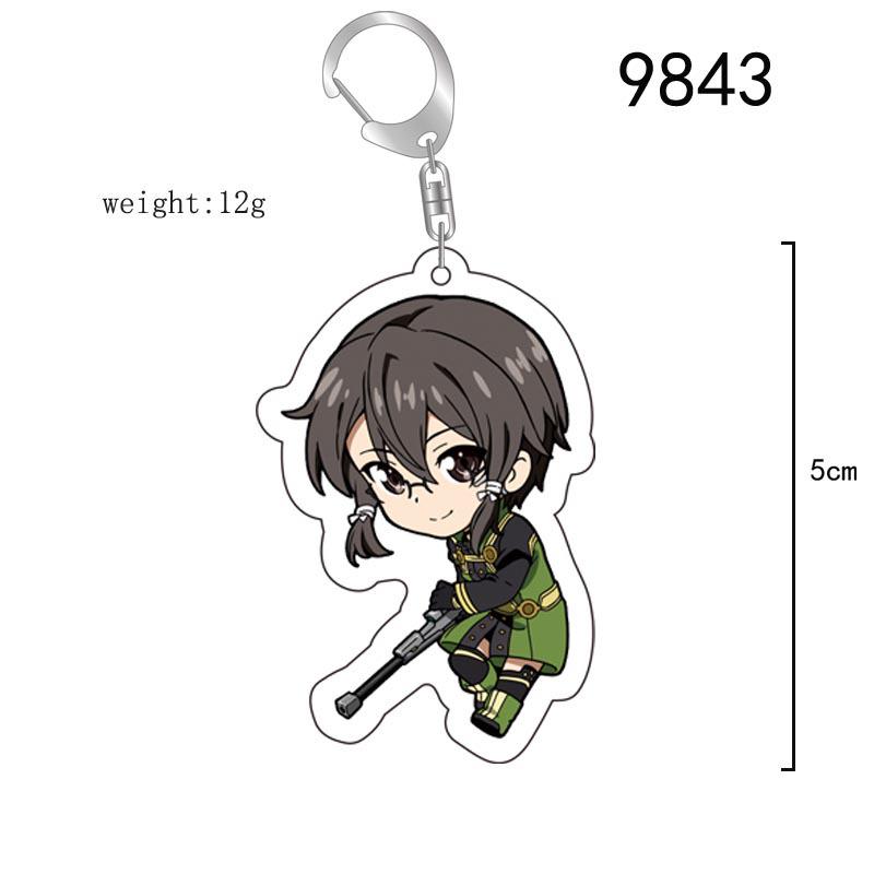 Sword Art Online Acrylic Keychain: Asuna, Sinon, Kirito Anime Charm