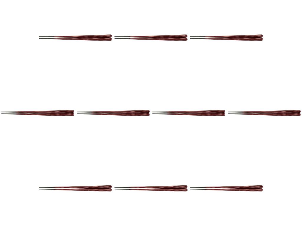 Set of 10 Hexagonal Tamuke X X Wooden Chopsticks by Setomonohonpo Chopsticks, 24.0cm, Double-Coated, [24 0.9 0.9cm]