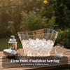 Ice Bucket Stable Flat Base, Clear Drink Bucket, Shatterproof, Beverage Tub, for