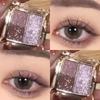 Ice Grape Pink Purple Eyeshadow Palette Glitter Pearl Shimmer Brightening for Student Fair Skin Portable Gift Set