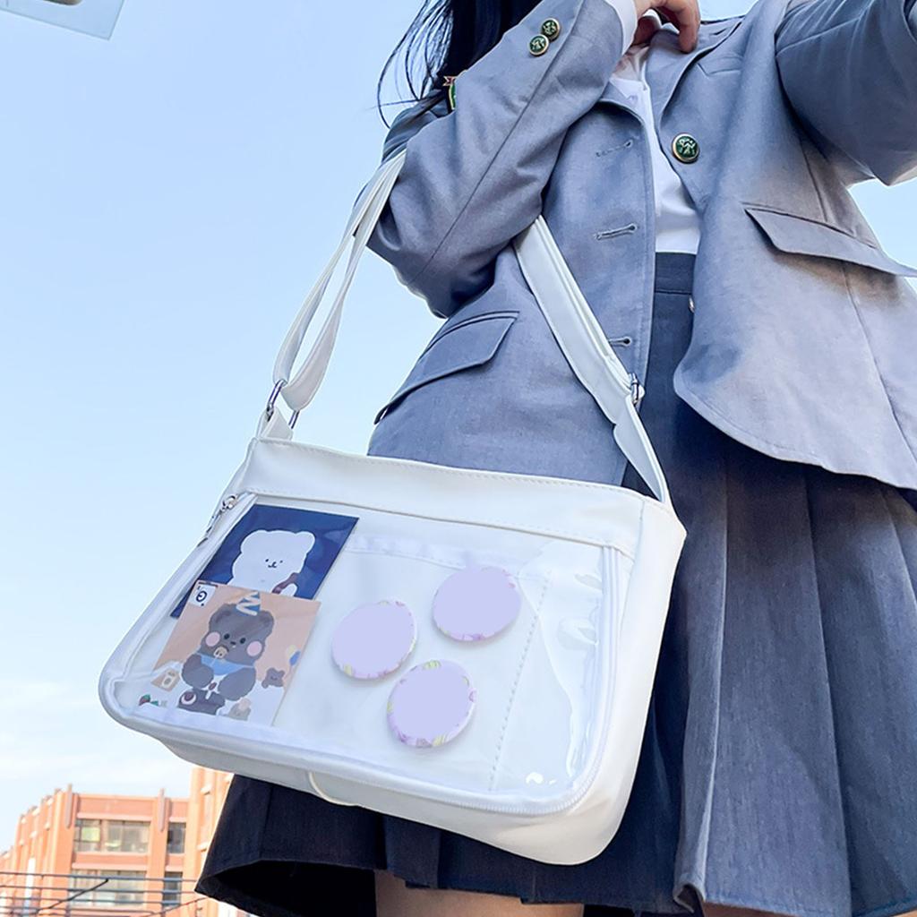 Harajuku Ita Bag für Frauen, transparente Tasche, Itabag, High School Mädchen Uniform JK Crossbody Schultertasche