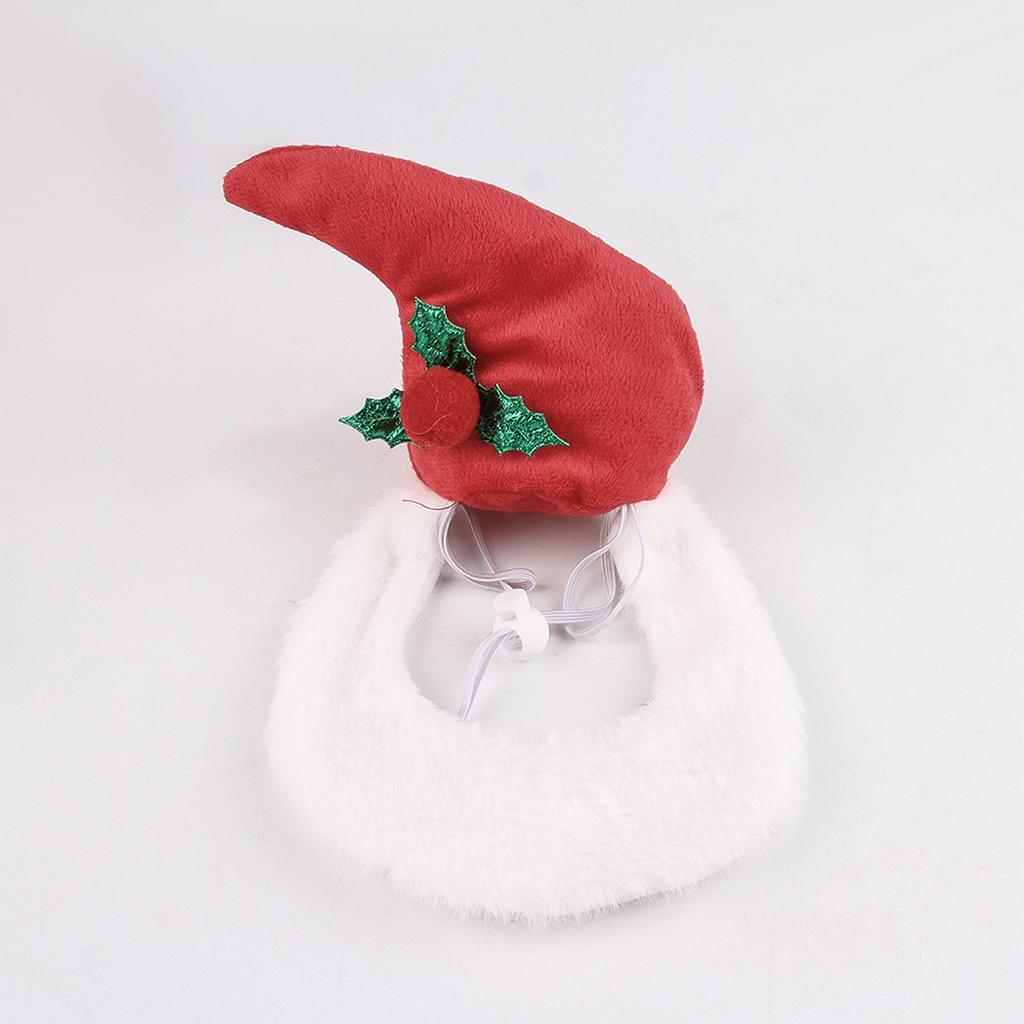 Christmas Dog Costume and Hat Set for All Size Cat Dog Festival Dressingup Suit Party Gathering Outfit Cosplay Accessory