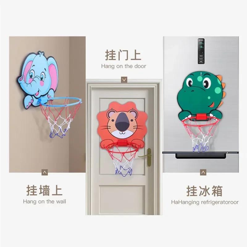 Children's Creative Basketball Hoop Kit - Cartoon Animal Basketball Stand Indoor Outdoor Sport Play Game Toys Kids Basketball