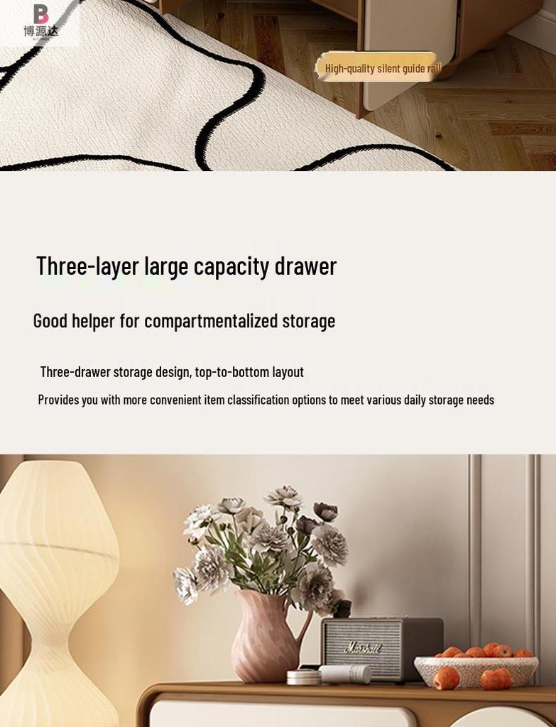 Solid Wood Five-Drawer Cabinet: Bedroom & Living Room Storage Solution