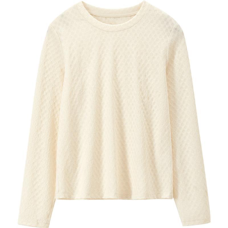 Shangdophila Women s Round Neck Long Sleeve Base Layer Top M