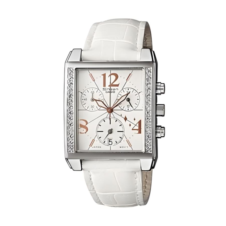 

Casio - Three-hand white leather strap women s quartz watch SHN-5008L-7ADR білий