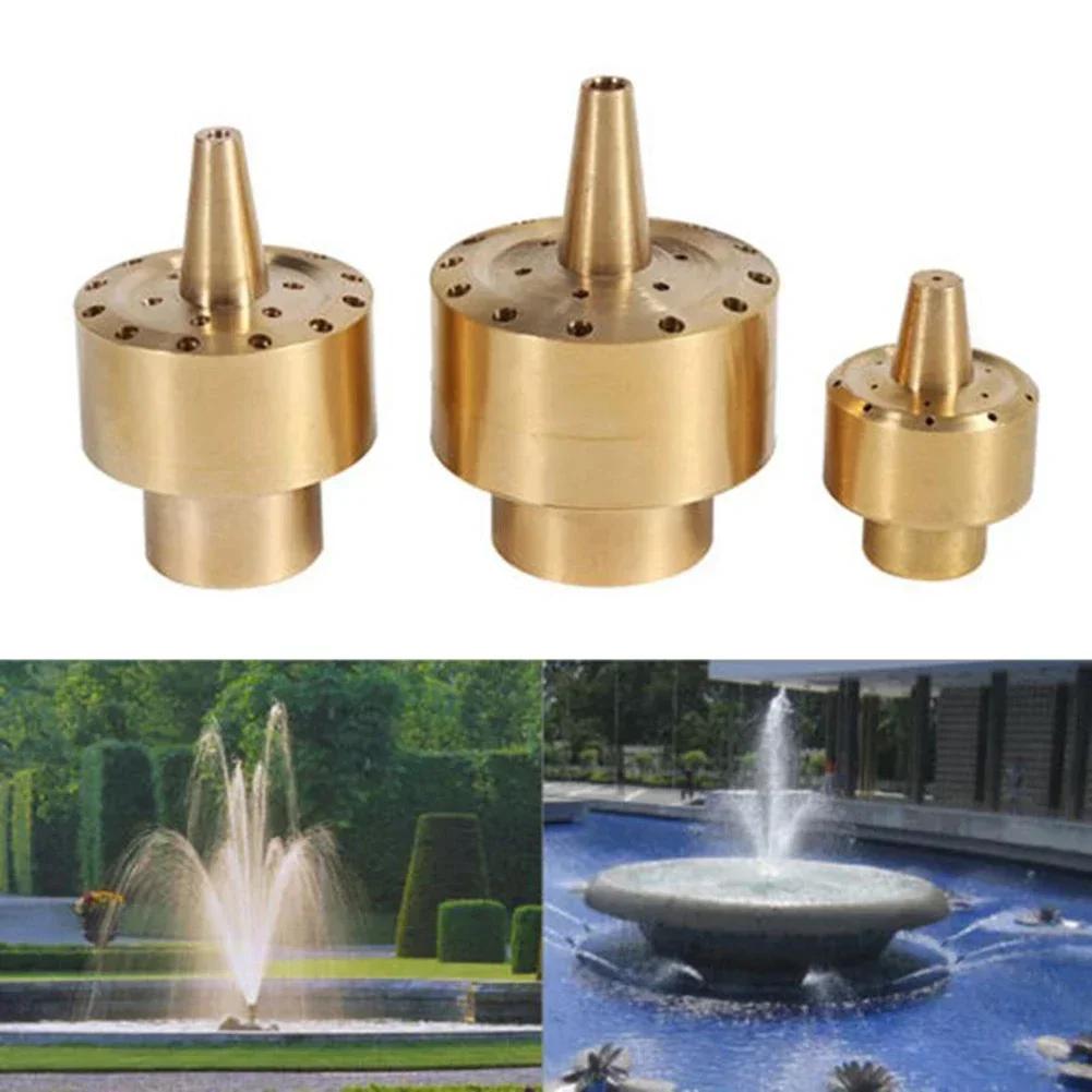 Brunnendüse Gartenwasserlandschaft Hofbrunnendüse 1/2 3/4 1 Zoll Gartendekorationsbrunnen im Freien Vollkupferdüse