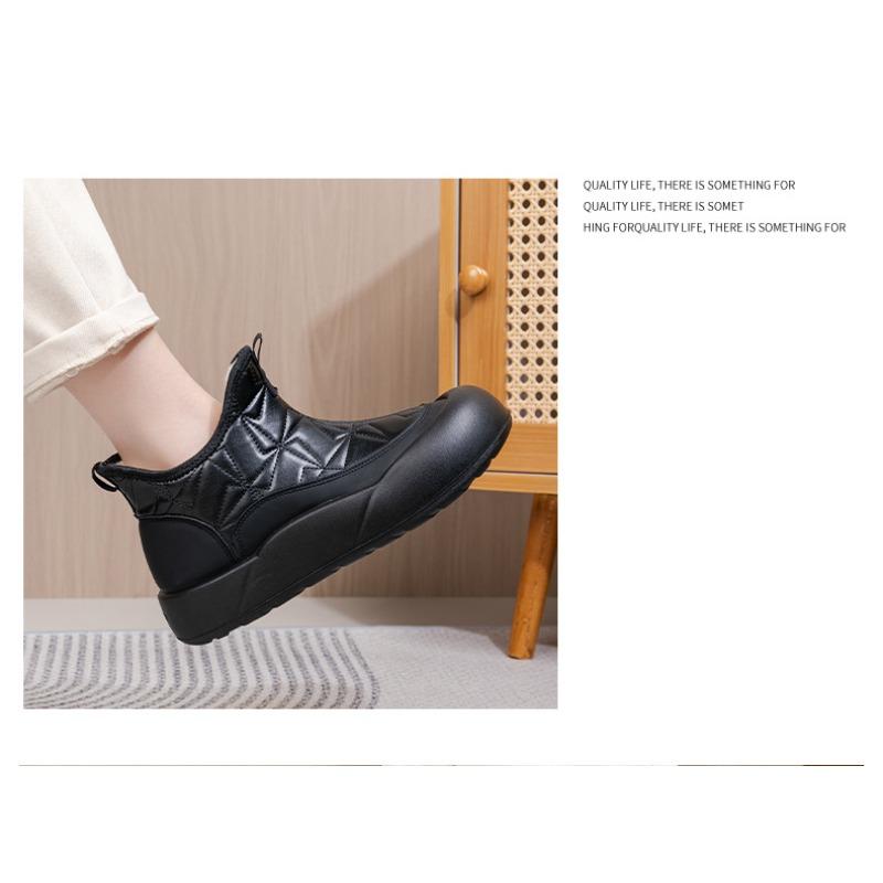 2025 Winter New Fashion Platform Women's Cotton Shoes Thickened Snow Boots Casual Non-Slip Waterproof Cotton Boots