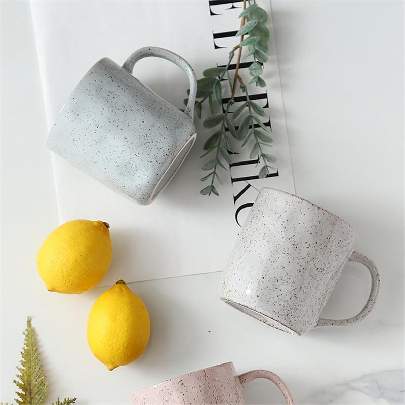 Nordic Style Retro Ceramic Water Cup Creative Tea Milk Cup For Office And Home Gifts birthdays Christmas Mug 350ML