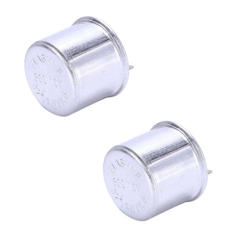 

Prominent 2PCS Classic Car Flasher Unit Relay Indicators Flash Unit 12V Light Turn Signal 2 Pin срібний