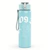 1PC Blank pale white empty faded print 750ml colorful plastic sports water bottle leakproof pop up lid with straw for outdoor work home use