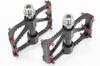 MicrOHERO Ultra Light Titanium Alloy Shaft 3 Sealed Bearing Compact Pedals Carbon Road Bike Flat Pedals Bike/Mountain Black/Red (PD-R87CTi 185g)