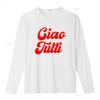 Vintage Retro Ciao Tutti Slogan Print Casual Streetwear T Shirt Vintage Washed Versatile Soft Stylish Stretched Streetwear