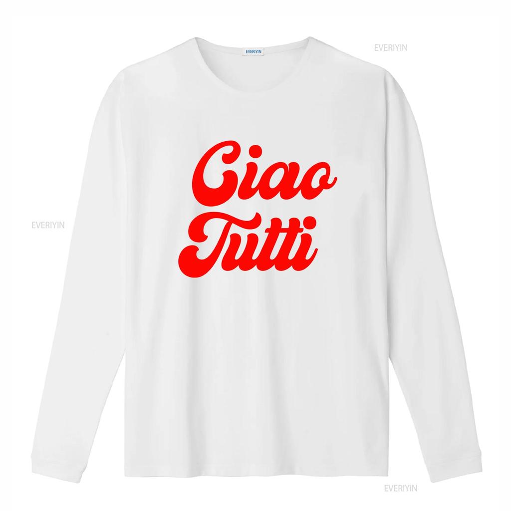 Vintage Retro Ciao Tutti Slogan Print Casual Streetwear T Shirt Vintage Washed Versatile Soft Stylish Stretched Streetwear