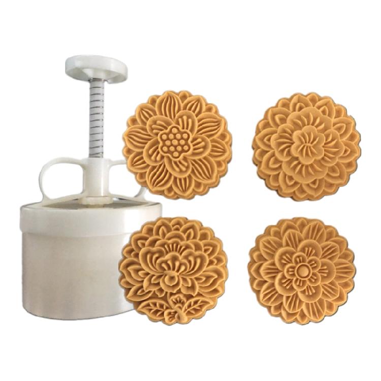 Hand-Pressure Moon Cake Mould Mid Autumn Festival Bath Bombs Food-Grade Plastic