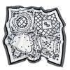 Fashion Korean version retro cashew print 61 square scarf cotton and linen texture small square scarf headscarf women's silk hair texture silk scarf